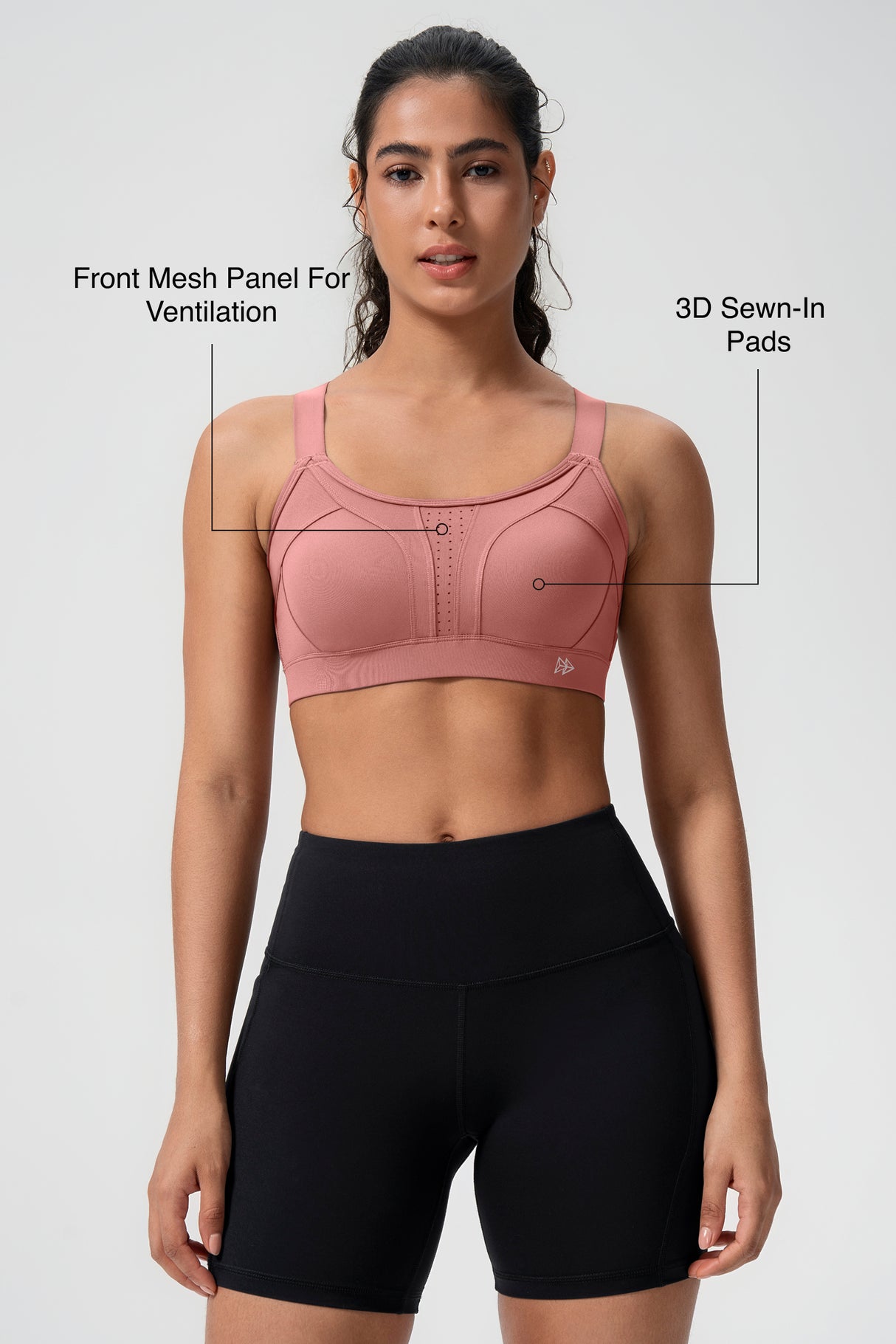 Power™ Adjustable Crisscross Padded Running Bra | Women's High Support Sports Bra