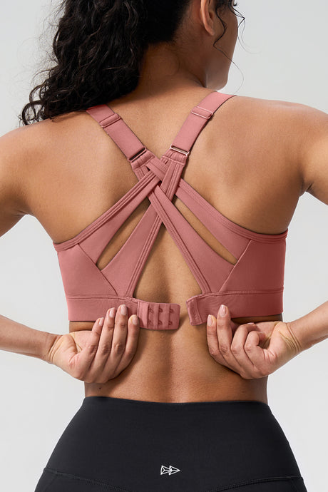 Power™ Adjustable Crisscross Padded Running Bra | Women's High Support Sports Bra