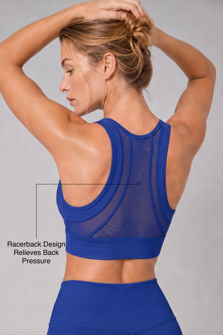 Sculpt™ Zip Front Breathable Racerback High Support Running Bra | Women's High Support Sports Bra