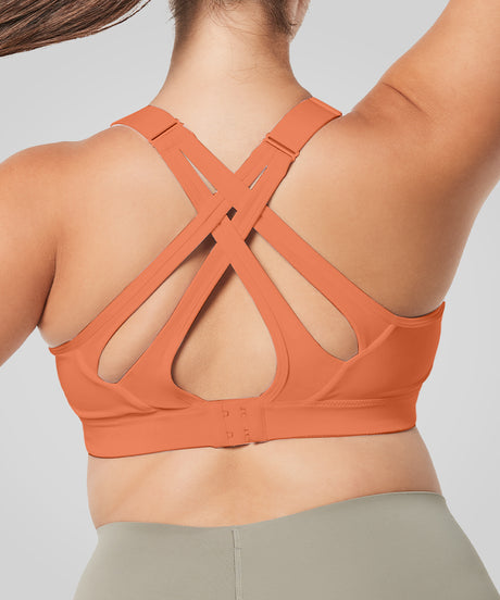 Justerbar löpar-BH med vadderad kors | Sport-BH med högt stöd för kvinnor (plus size)