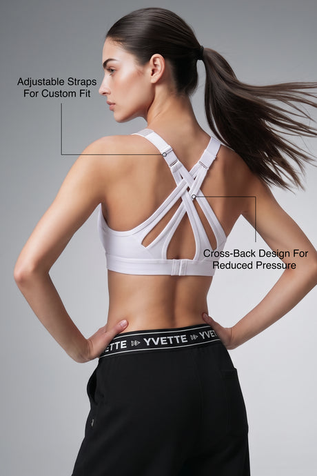 Power™ Adjustable Crisscross Padded Running Bra | Women's High Support Sports Bra
