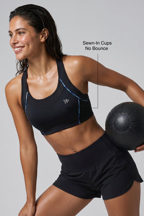 Gepolsterter Lauf-BH mit Sculpt Racerback-Linie | Sport-BH mit starkem Halt für Damen