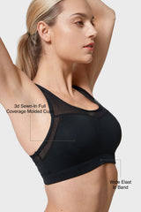Shift™ Racerback Breathable Full-Coverage Running Bra | Women's High Support Sports Bra