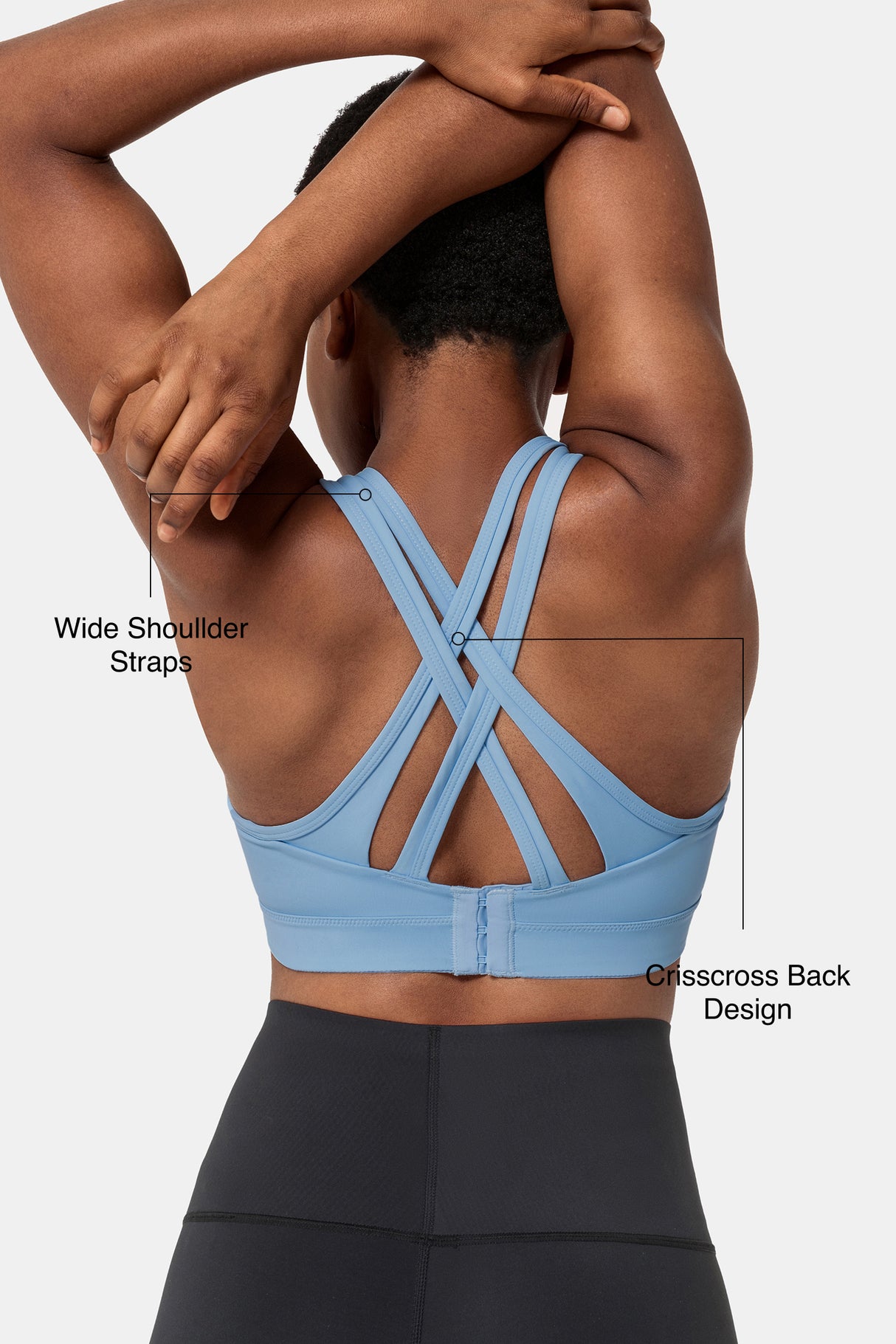 Power™ Cross Back Padded Running Bra | Women's High Support Sports Bra