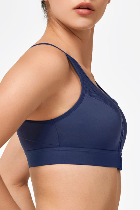 Power Classic Zip Running Bra | Damen-Sport-BH mit starkem Halt