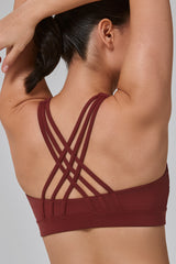 Reggiseno da corsa imbottito con cerniera frontale incrociata Power | Reggiseno sportivo ad alto sostegno da donna