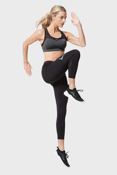 Reggiseno da corsa imbottito in rete con schienale incrociato Shift | Reggiseno sportivo ad alto sostegno da donna