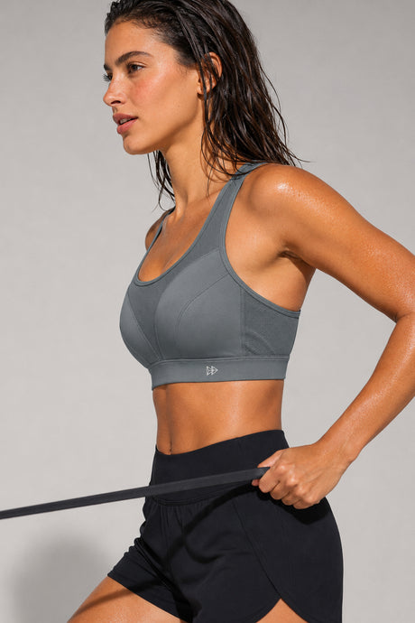 Sujetador deportivo acolchado Power Adjustable Enhance | Sujetador deportivo de sujeción media para mujer