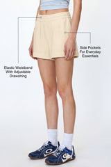Anywhere™ Elastic Waistband Adjustable Drawstring Pockets Shorts | Women's Running Shorts