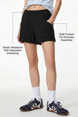 Anywhere™ Elastic Waistband Adjustable Drawstring Pockets Shorts | Women's Running Shorts