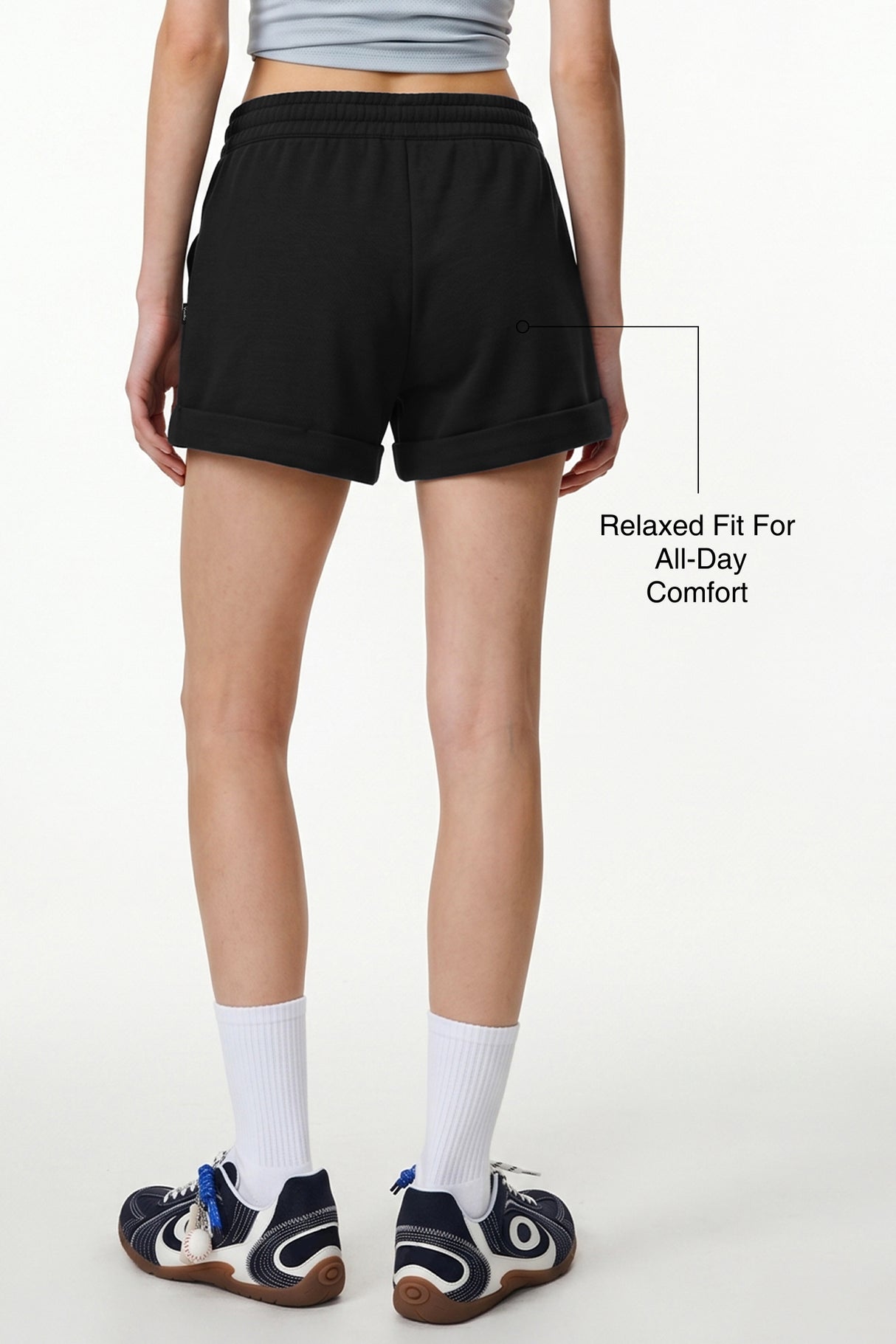Anywhere™ Elastic Waistband Adjustable Drawstring Pockets Shorts | Women's Running Shorts