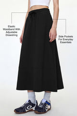 Anywhere™ Elastic Drawstring Pockets Daily Skirt | Women's Sports Skirt