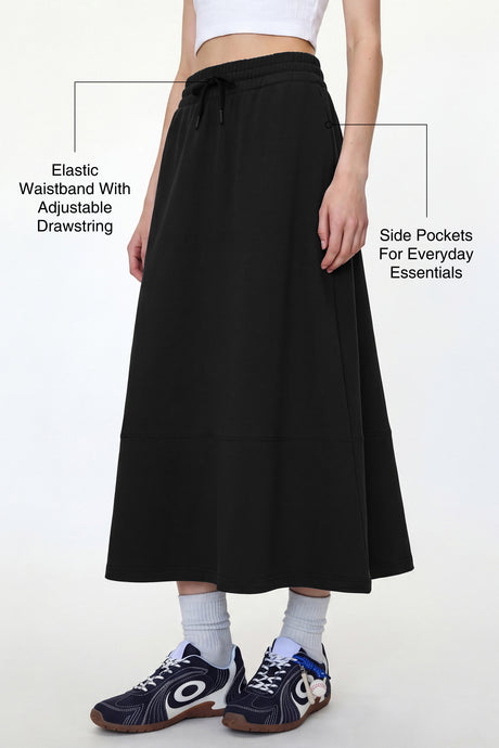 Anywhere™ Elastic Drawstring Pockets Daily Skirt | Women's Sports Skirt