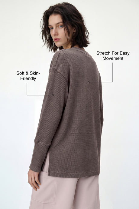 Anywhere™ V-Neck Stretch Relaxed-Fit Sweatshirt | Women's Sports Sweatshirt - image 8