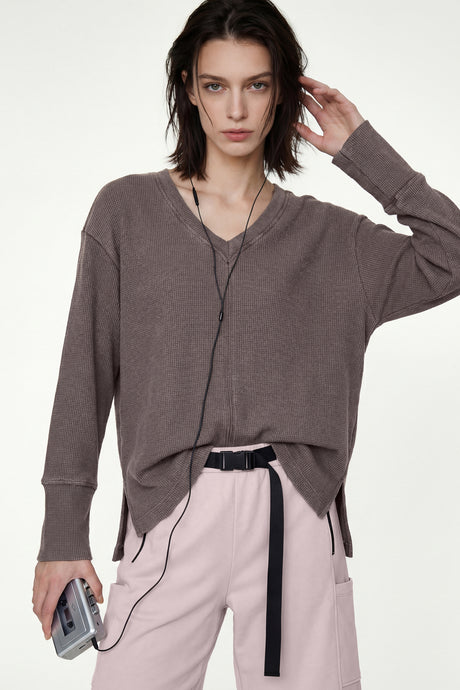 Anywhere™ V-Neck Stretch Relaxed-Fit Sweatshirt | Women's Sports Sweatshirt - image 10
