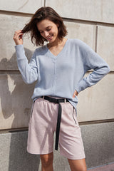 Anywhere™ V-Neck Stretch Relaxed-Fit Sweatshirt | Women's Sports Sweatshirt