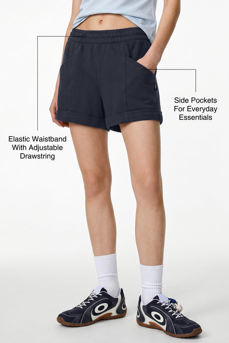 Anywhere™ Elastic Waistband Adjustable Drawstring Pockets Shorts | Women's Running Shorts