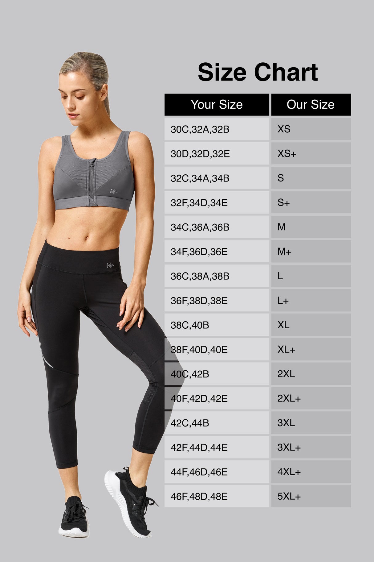 Zip-Front Unpadded High-Support Sports Bra | Women's High Support Sports Bra