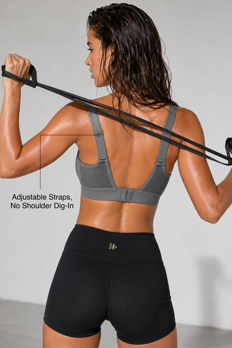 Sujetador deportivo acolchado Power Adjustable Enhance | Sujetador deportivo de sujeción media para mujer