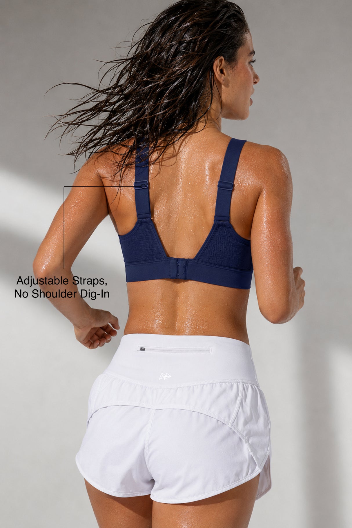 Sujetador deportivo acolchado Power Adjustable Enhance | Sujetador deportivo de sujeción media para mujer