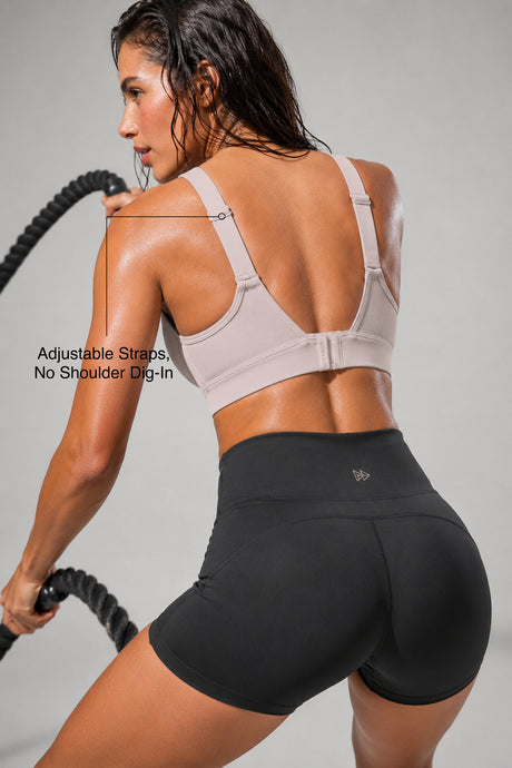 Sujetador deportivo acolchado Power Adjustable Enhance | Sujetador deportivo de sujeción media para mujer
