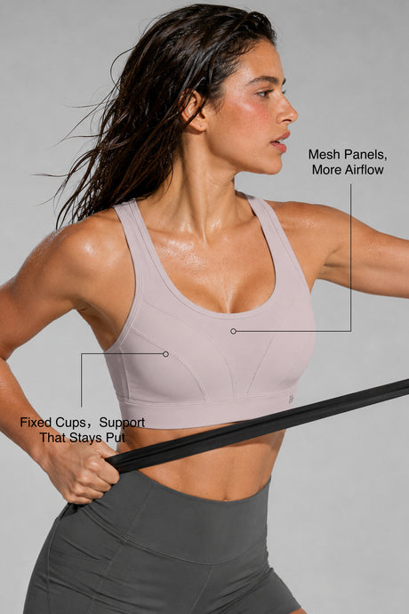 Sujetador deportivo acolchado Power Adjustable Enhance | Sujetador deportivo de sujeción media para mujer