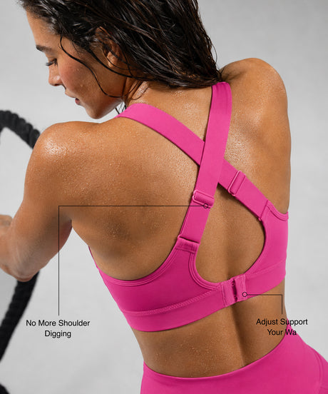 Power Bounce-Control No-Dig Adjustable Sweat-Wicking High Support Running Bra | High-Impact Support Best For Running, HIIT & Training
