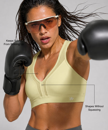 Power Bounce-Control No-Dig Adjustable Sweat-Wicking High Support Running Bra | High-Impact Support Best For Running, HIIT & Training