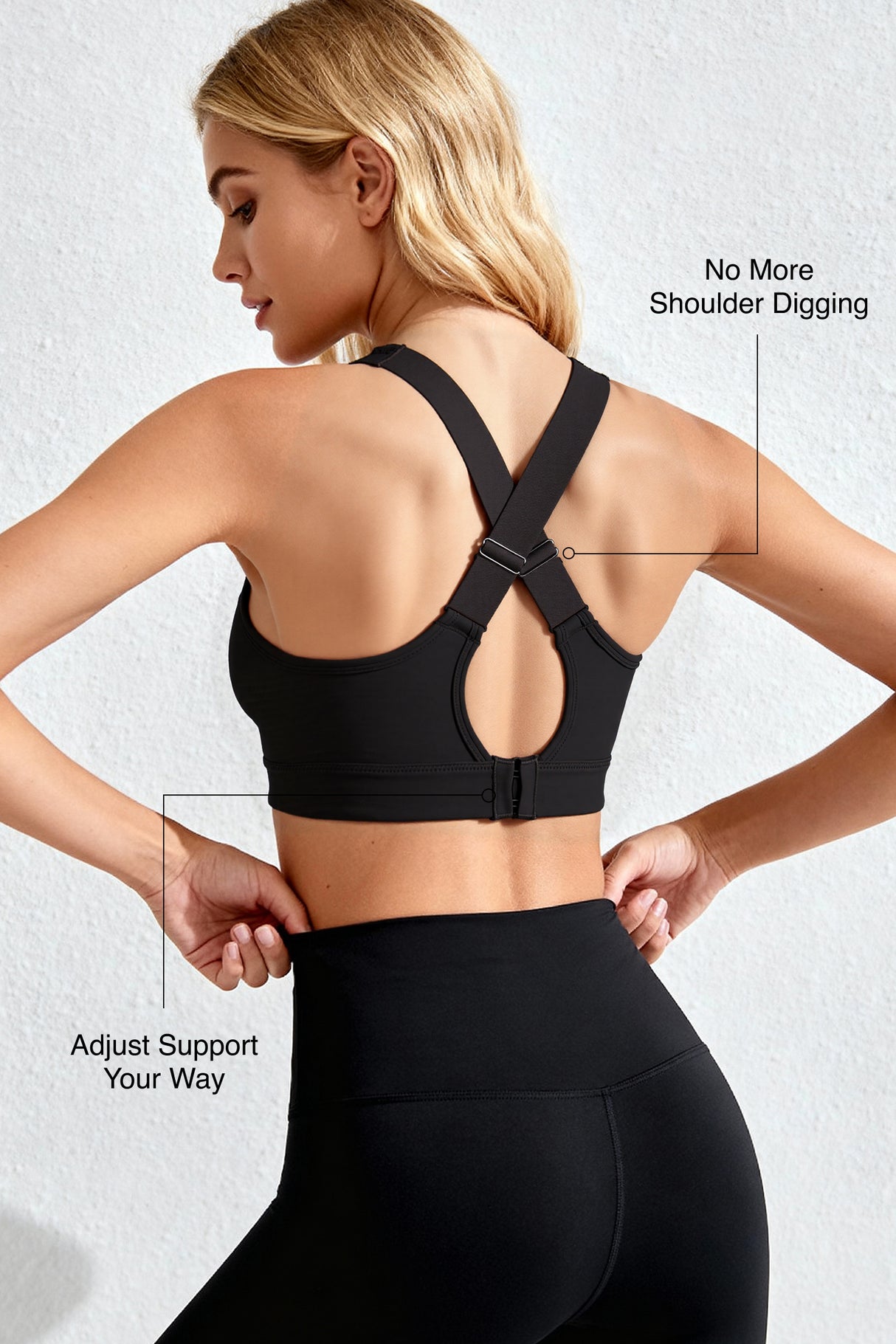 Power Bounce-Control No-Dig Adjustable Sweat-Wicking High Support Running Bra | High-Impact Support Best For Running, HIIT & Training