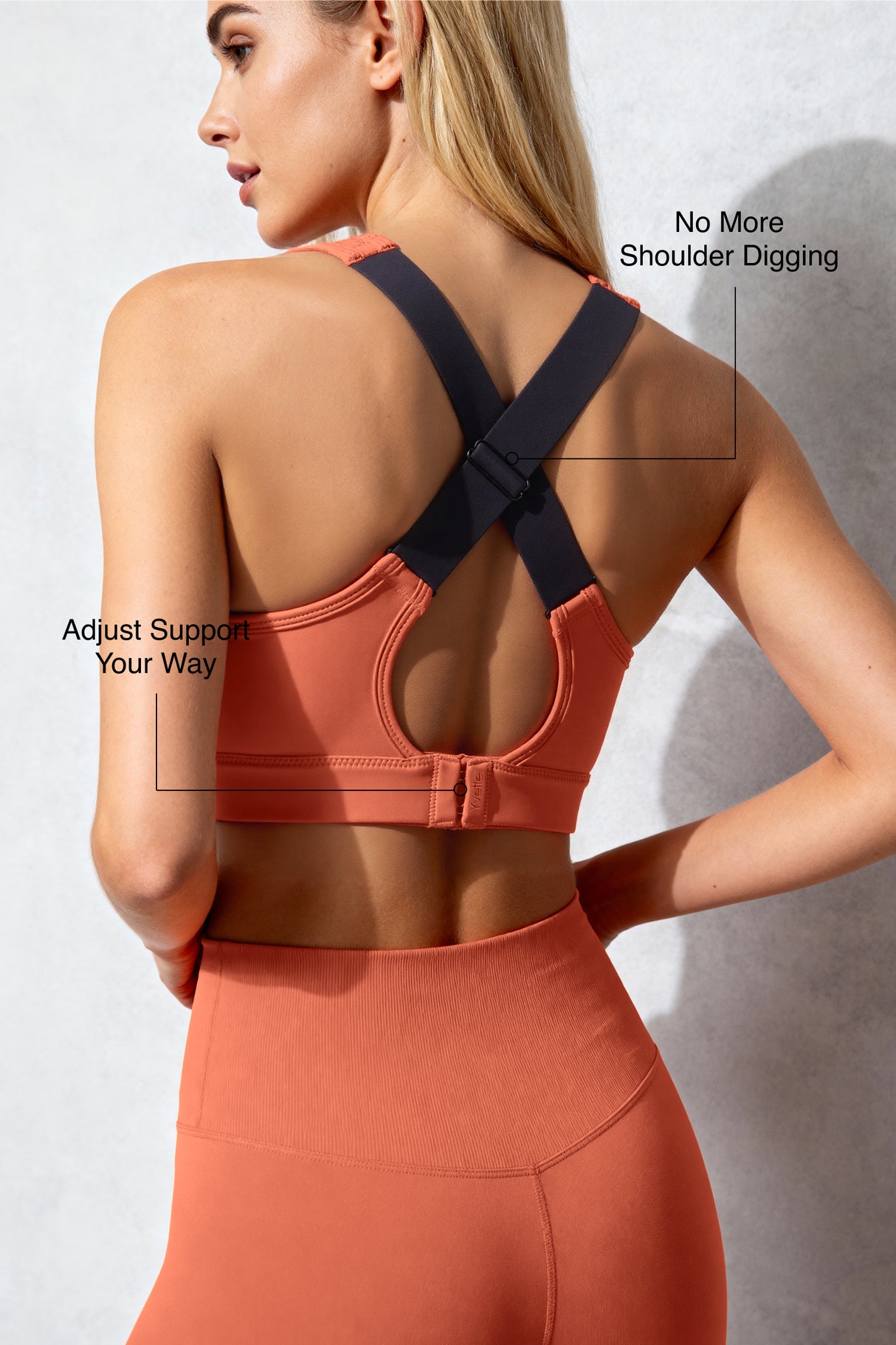 Power V-Ausschnitt Cross Back gepolsterter Lauf-BH | Damen Sport-BH mit starkem Halt
