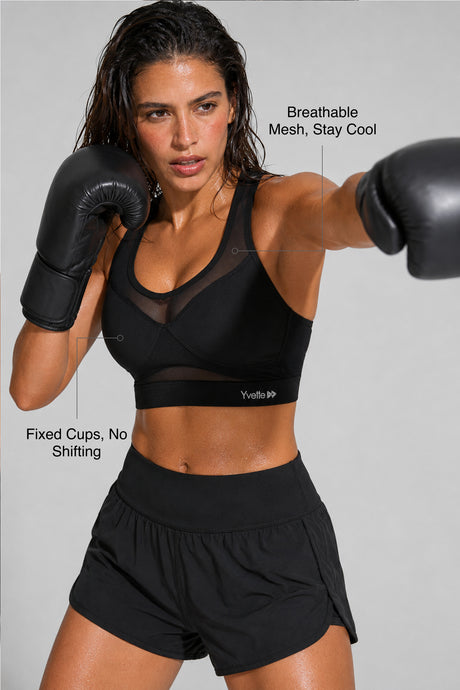 Shift Breathable Racerback High-Support Bra | High-Impact Support Best For Running, HIIT & Training