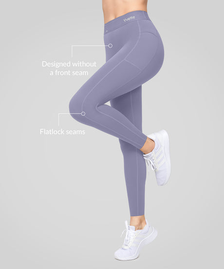 Power™ High Waist Logo Pockets Lined Running Leggings 24'' | Women's High Support Leggings