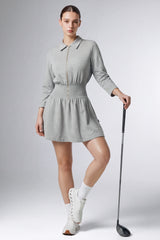 Anywhere™ Ribbed Waistband Front-Zip Dress | Women's Casual Dress