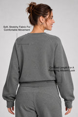 Anywhere™ Cropped Stretch Sweatshirt With Relax Fit | Women's Sports Sweatshirt