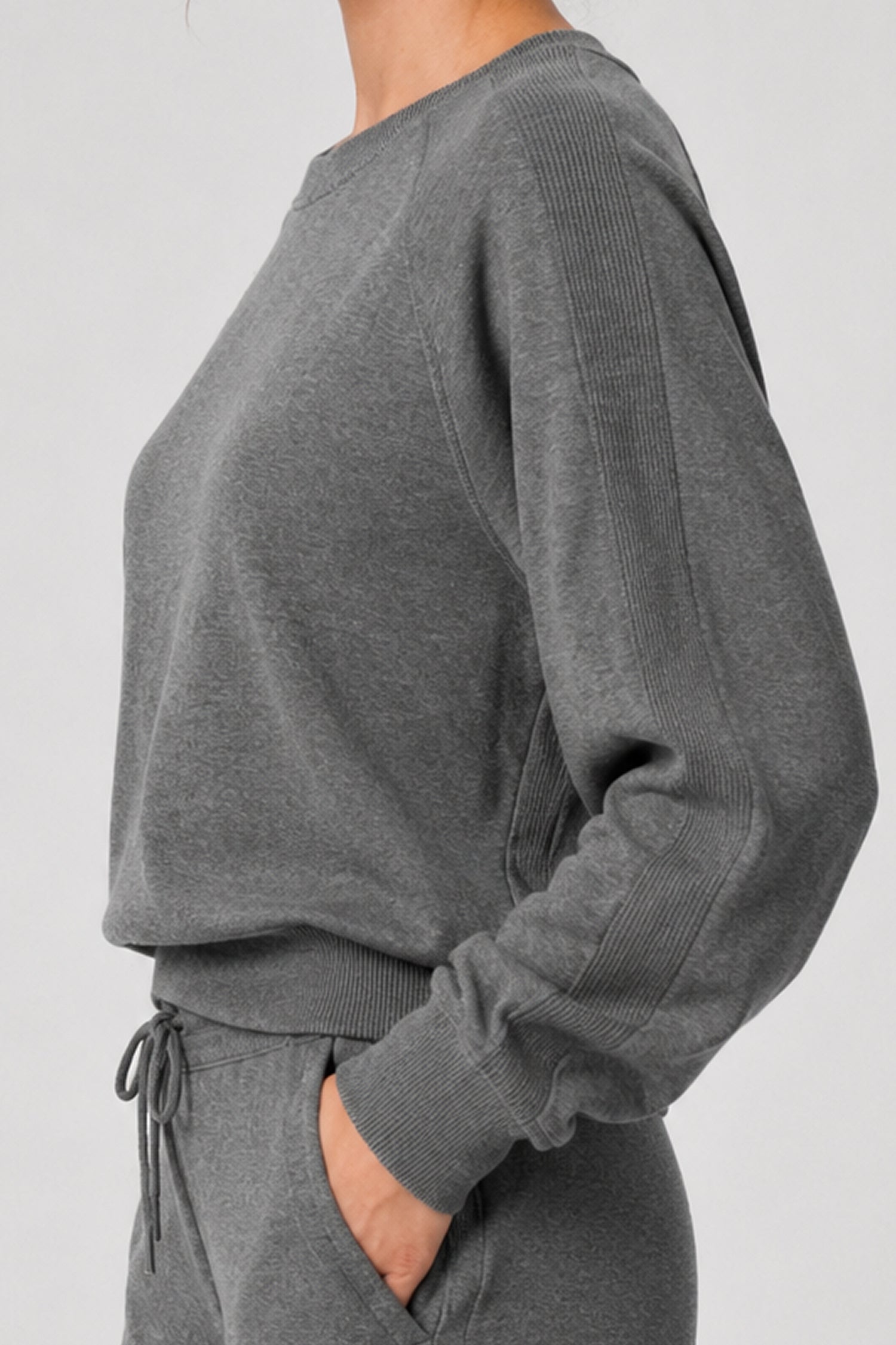 Anywhere™ Cropped Stretch Sweatshirt With Relax Fit | Women's
