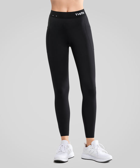 Power™ High Waist Logo Pockets Lined Running Leggings 24'' | Women's High Support Leggings