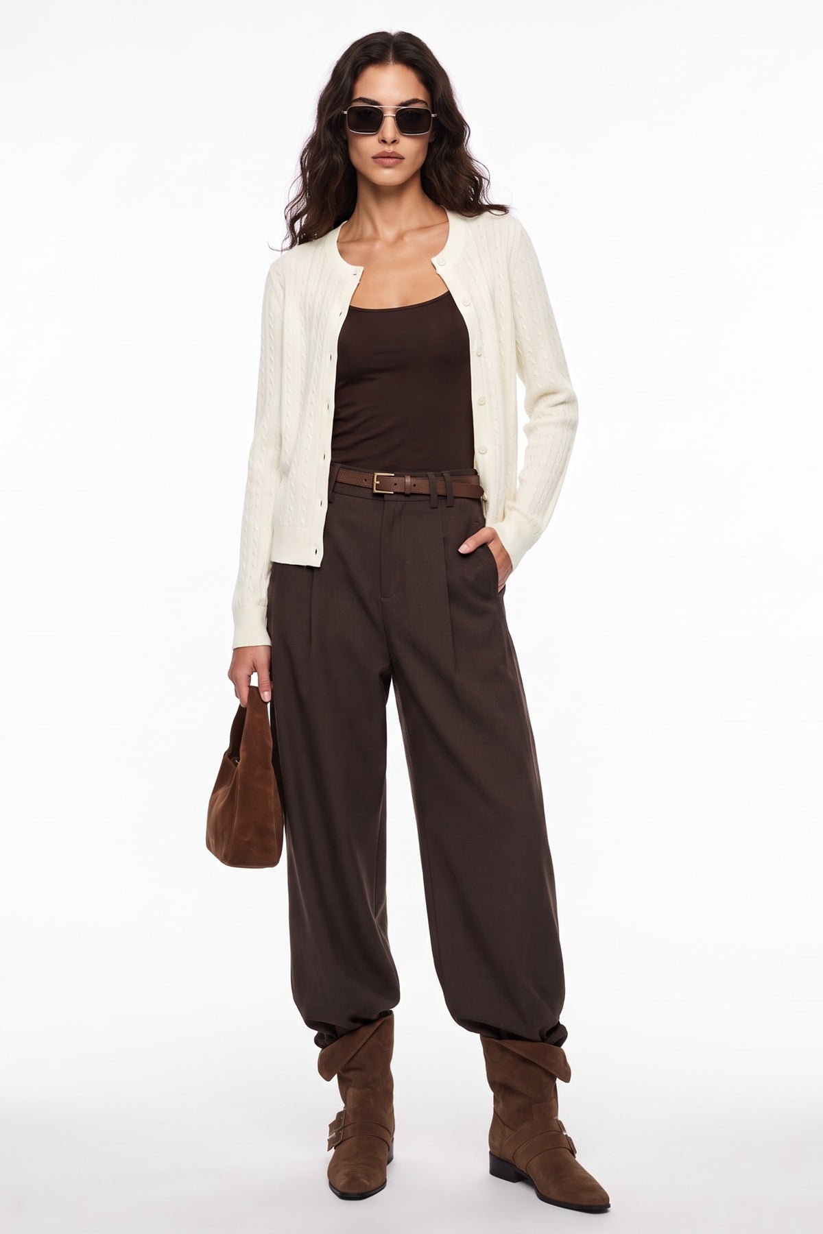 Anywhere™ Refined Cable-Knit Wool Cardigan | Women's Sweaters & Cardigans