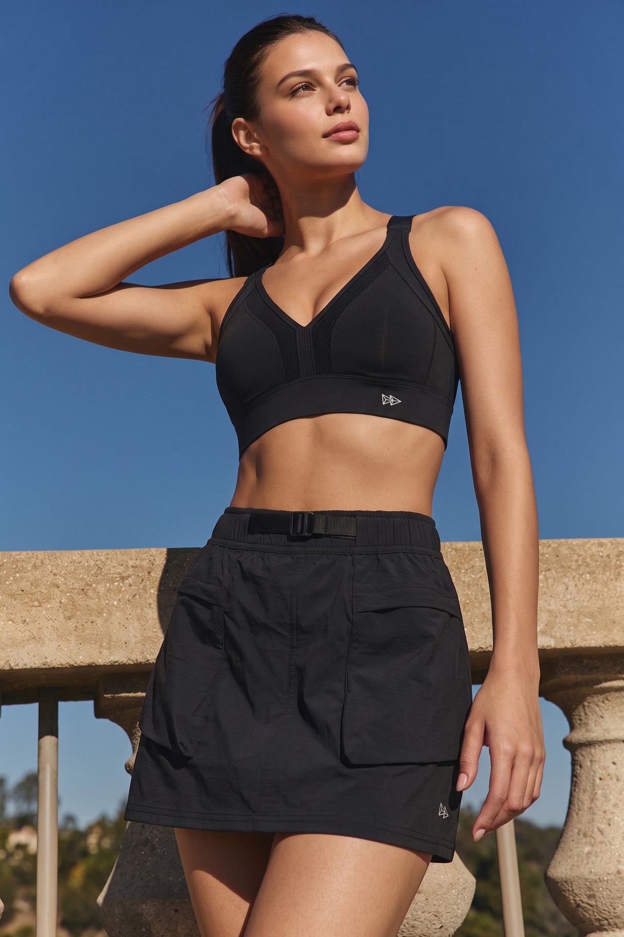 Anywhere™ Adjustable Waistband Built-In Shorts Pockets Skirt | Women's Sports Skirt