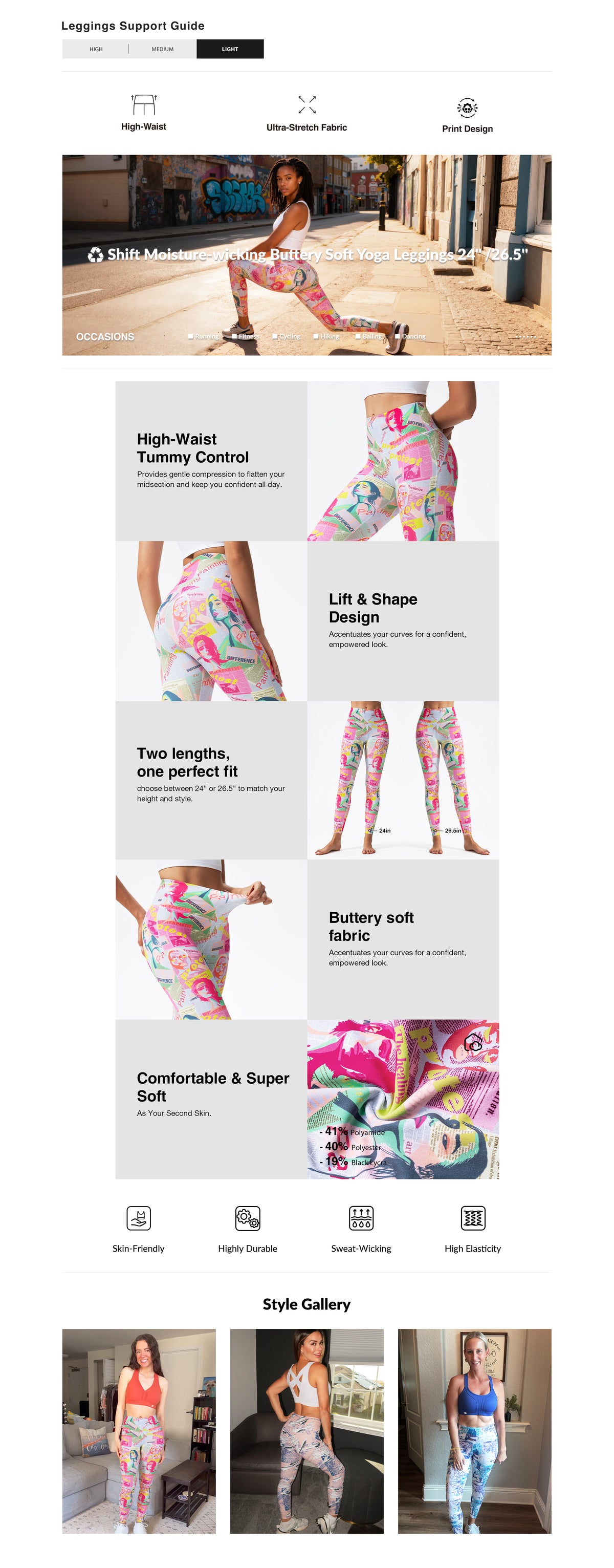 Shift™ Moisture-Wicking Buttery-Soft Yoga Leggings | Light-Impact Leggings Best For Yoga, HIIT & Training