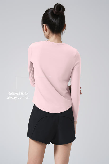 Anywhere™ Solid Color Long Sleeve Shirt| Women's Long Sleeve T-shirt