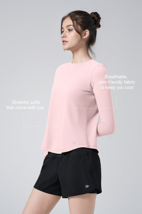Anywhere™ Solid Color Long Sleeve Shirt| Women's Long Sleeve T-shirt