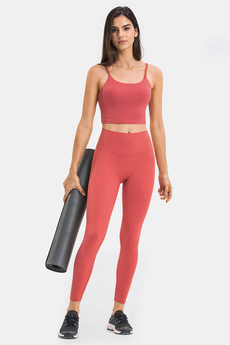 Sömlösa, smidiga yogaleggings med hög midja | Damleggings med lätt stöd