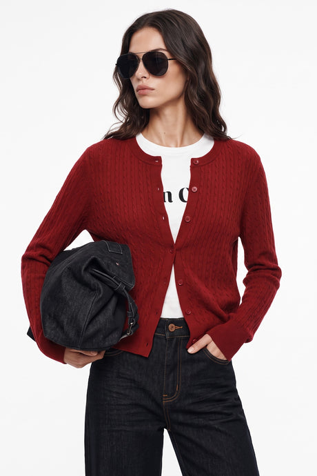 Anywhere™ Refined Cable-Knit Wool Cardigan | Women's Sweaters & Cardigans - image 18