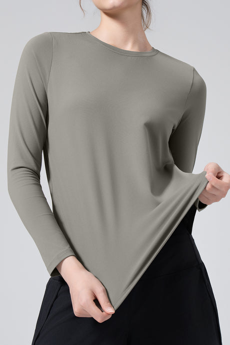 Anywhere™ Solid Color Long Sleeve Shirt| Women's Long Sleeve T-shirt