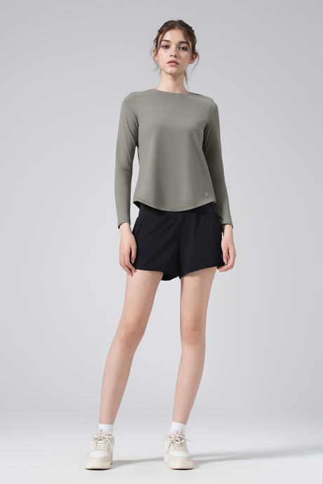 Anywhere™ Solid Color Long Sleeve Shirt| Women's Long Sleeve T-shirt