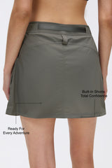 Anywhere™ Adjustable Waistband Built-In Shorts Pockets Skirt | Women's Sports Skirt