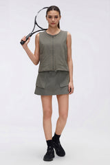 Anywhere™ Adjustable Waistband Built-In Shorts Pockets Skirt | Women's Sports Skirt