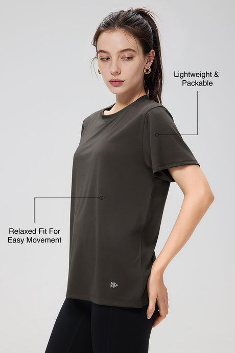 Anywhere™ Lightweight Breathable Short Sleeve Tee| Women's Short Sleeve T-shirt