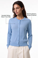 Anywhere™ Refined Cable-Knit Wool Cardigan | Women's Sweaters & Cardigans