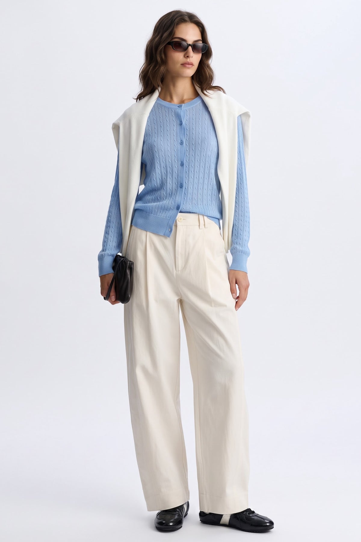 Anywhere™ Refined Cable-Knit Wool Cardigan | Women's Sweaters & Cardigans